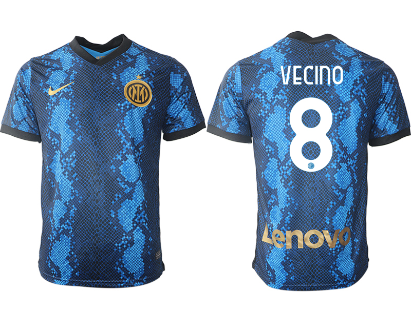 Men 2021-2022 Club Inter Milan home blue aaa versio #8 Nike Soccer Jersey->customized soccer jersey->Custom Jersey